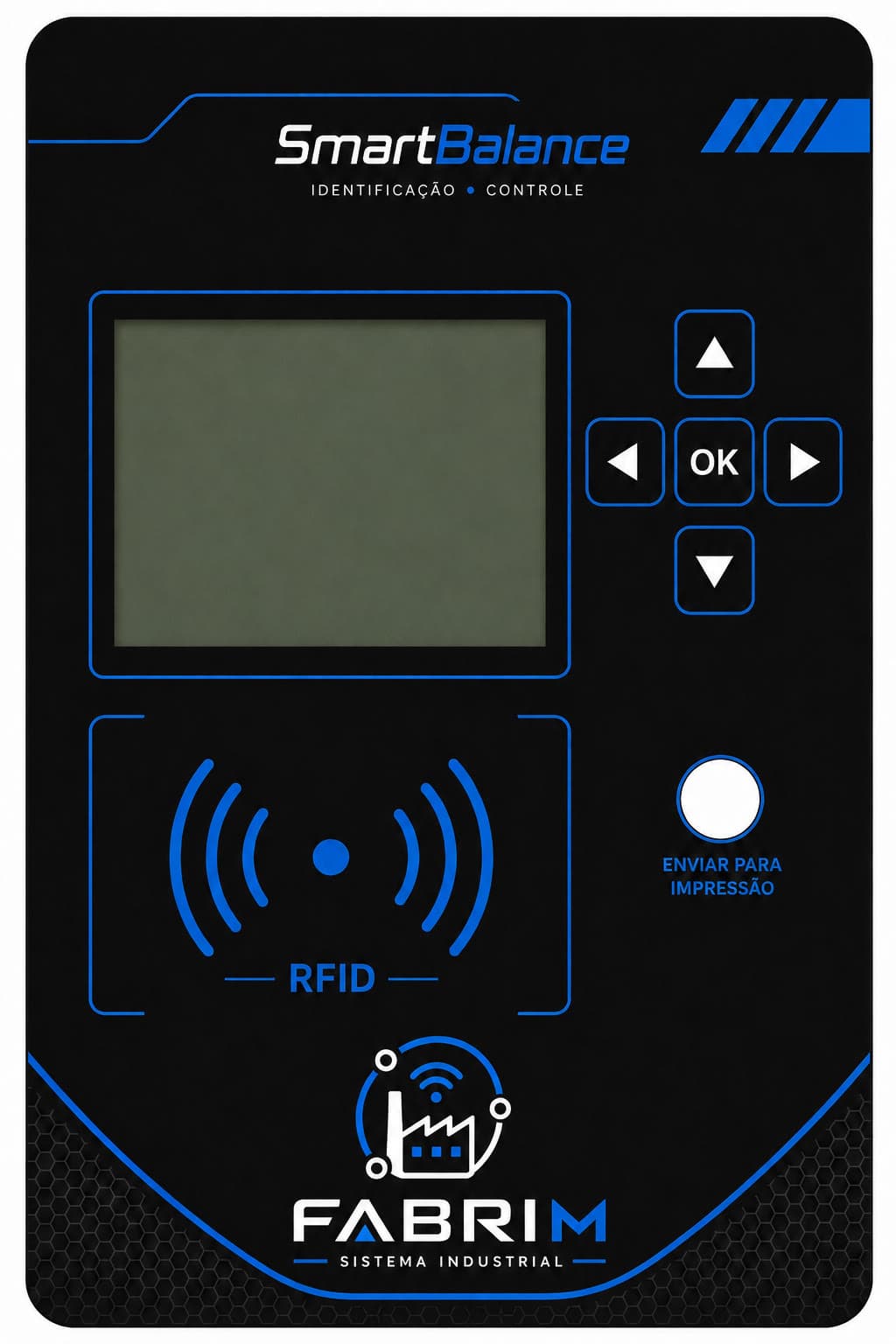 SmartBalance - dispositivo IoT da FABRIM com display, teclado e leitor RFID